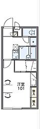 レオパレスサンライズホーム 1Kの間取図画像