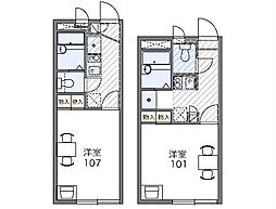 レオパレスK1 1Kの間取図画像