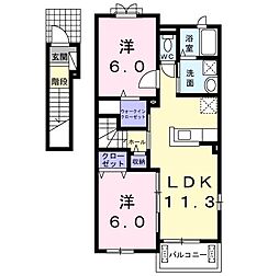 グレイスフル・S2 2LDKの間取図画像