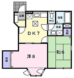 エブリィ 2DKの間取図画像