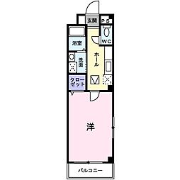 ヒル・チェリーズ 1Kの間取図画像