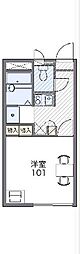 レオパレス光 1Kの間取図画像