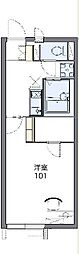 レオネクストコスモII 2階1Kの間取り