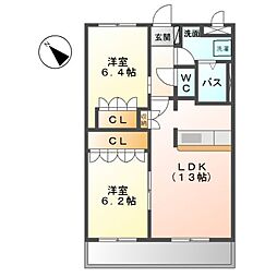 間取図画像 2LDK