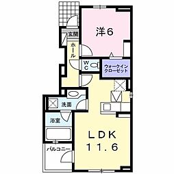 グランデ6 1LDKの間取図画像