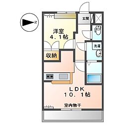 フォレスト・ヴィラ 1階1LDKの間取り