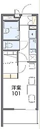 レオパレスROSE 1Kの間取図画像