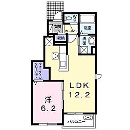 アークヒルズJ 1LDKの間取図画像