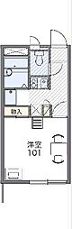 レオパレスクリプトメリア 1Kの間取図画像