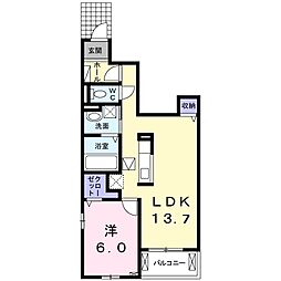 グランジール 1LDKの間取図画像