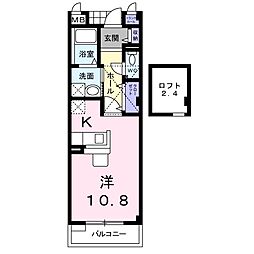 サバーバンハウス2 ワンルームの間取図画像