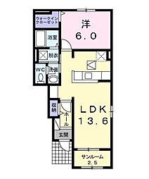 ビッグ・ツリー2B 1LDKの間取図画像