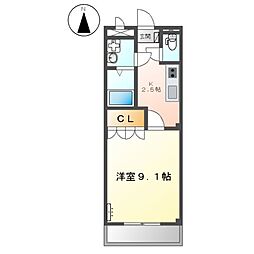 ディアハウス高浜 1Kの間取図画像