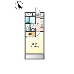 フレンドリーハイツ 1Kの間取図画像