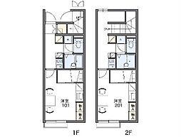 レオパレスメゾンエスペランス 1Kの間取図画像