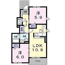 ルーチェ 2LDKの間取図画像