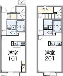 レオネクストフェアリー 1階1Kの間取り