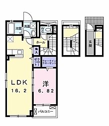 ハイネA 1LDKの間取図画像