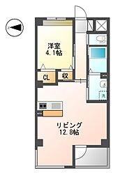 エスポワールせんげん台 1階1LDKの間取り