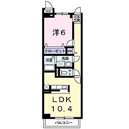 サンライズガーデン 1LDKの間取図画像