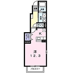 プロヴァンス ワンルームの間取図画像
