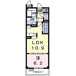アカシアガーデンヒカリ 1LDKの間取図画像