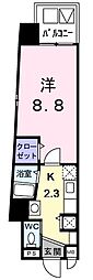 グランツ丸の内 1Kの間取図画像