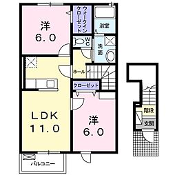 ルピナス 2LDKの間取図画像