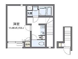 クレイノ中村本町 1Kの間取図画像