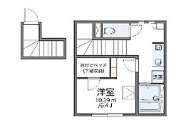 レオパレス八田 1Kの間取図画像