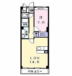 レジデンス佳世 1LDKの間取図画像