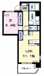 ルミーノ 1LDKの間取図画像