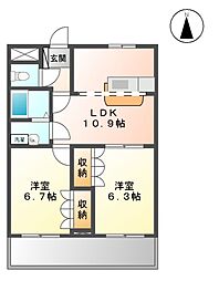 間取図画像 2LDK