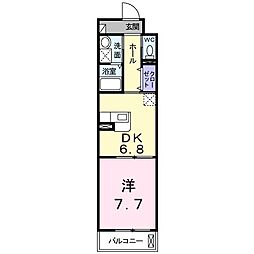 グランシャリオン 1DKの間取図画像