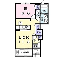 STARHillM 1LDKの間取図画像