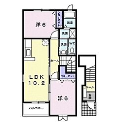 サン・ステージ3 2LDKの間取図画像