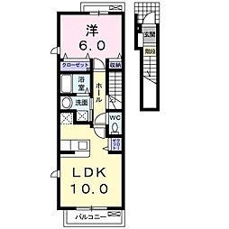 アーバンエスト 1LDKの間取図画像