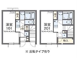 レオネクストＳＲＫ 2階1Kの間取り