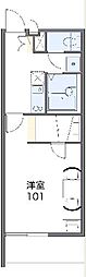 レオパレスあおば 1Kの間取図画像