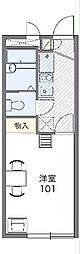 レオパレスエスペランサB 1Kの間取図画像