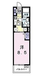 ソレイユ 1Kの間取図画像