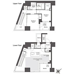 コンフォリア新中野 2LDKの間取図画像