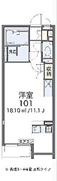 レオパレスミランダけやき台 ワンルームの間取図画像