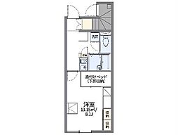 レオパレスリバーサイド西水元 101 1階1Kの間取り