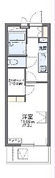 レオパレス大安一 1Kの間取図画像