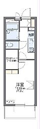レオパレス大安一 1Kの間取図画像