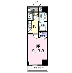 名古屋市営桜通線 吹上駅 徒歩2分の賃貸マンション 5階1Kの間取り