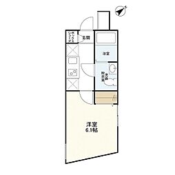 都営大江戸線 西新宿五丁目駅 徒歩7分の賃貸マンション 3階1Kの間取り