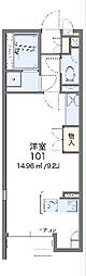 レオネクストプラム ワンルームの間取図画像