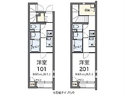名古屋市営桜通線 吹上駅 徒歩12分の賃貸アパート 2階1Kの間取り